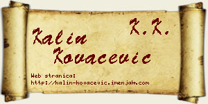 Kalin Kovačević vizit kartica